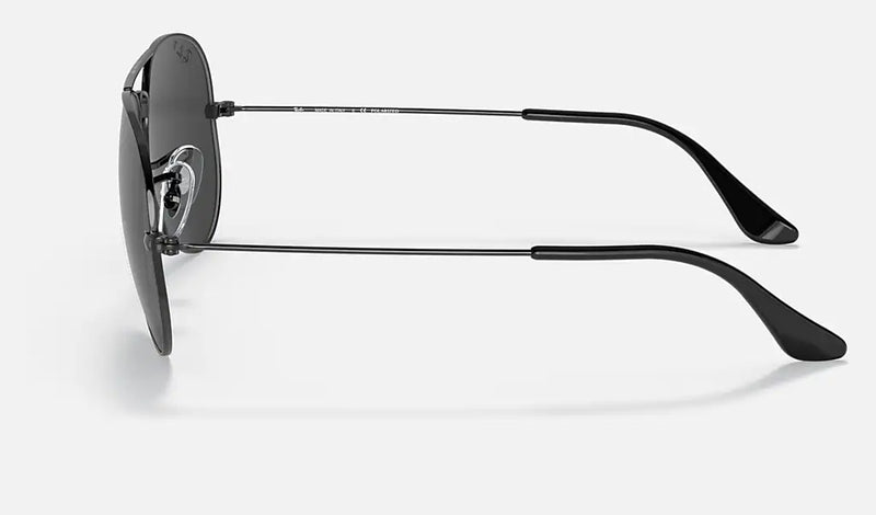 RayBan Aviator RB3025 Black Frame Black Lens Sunglasses